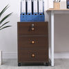 Mobile 3 Drawers Filing Cabinets Printer Stand Pedestal Lockable Bedside Table