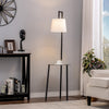 Chic Corner LED Floor Standing Lamp Bookshelf Home Office Light W/Coffee Table