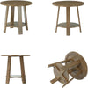 Round Dining Table for 2, 31.5'' Farmhouse Small Kitchen Table for Dining Room