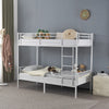 Twins Bunk Bed Metal Frame Single Loft Sleeper Bed W/ Ladder Safety Guardrail UK
