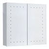 Fog-free Bathroom LED Lighted Makeup Shaver Mirror Cabinet with Glass Shelves UK