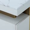 Coffee Table with Drawers Storage White Wooden Centre Table for Living Room
