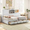 Daybed Frame with 3 Drawers Single Guest Bed