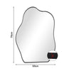 Framed Arched Mirror Wall Mounted Vanity Makeup Bedroom Glass Dressing Mirror