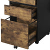 Mobile File Cabinet pedestal Storage with 3 Drawers Lockable Casters Under Desk