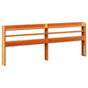Bed Frame with Headboard Wax Brown 200x200 Solid Wood Pine I8Q7
