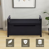 Wood Shoe Changing Bench 2 in 1 Entryway Shoe Storage Bench Flip-up Padded Seat