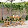 Cizuho 3 Piece Bistro Set Grey Poly Rattan and Solid Wood,Small Table and T5O5