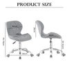 Cushioned Computer Desk Office Chair Adjustable Chrome Legs Lift Swivel Black