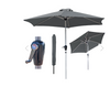 GlamHaus Garden Parasol Tilting Umbrella 2.7M Dark Grey 40-3-561