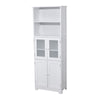 Tall Bathroom Cabinet 6 Shelves Wooden Tall Slim Storage Shelving Cupboard UK