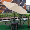 3M Round Garden Parasol Sun Shade Outdoor Patio Umbrella Crank Tilt/Parasol Base