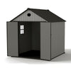 Gabled Plastic Tool Shed 8x8FT with Foundation Lock for Outdoor Garden Storage