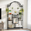 Large Plant Stand Arched Top Planter Pot Hanging Hook Ladder Rail Storage Patio
