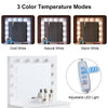 White Modern Dressing Table with LED Lights Mirror Vanity Make up Desk Stool Set