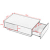 Wooden Coffee Table with Storage Drawer Shelf Sofa Side End Table with LED Light
