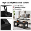 Lift Top Coffee Table, Lifting Tabletop Center Table with Hidden Storage, Black