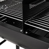 Portable Half Open Drum Barrel Barbecue w/Adjustable Grills&Shelf&Wheels&Handle