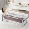 Folding Portable Bathtub Bath Tub Adult Child Warm Spa Sauna Soaking Barrel&Lid