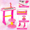 31-Key Piano w/Stool Set for Kids Toddler’s Electronic Keyboard-Pink