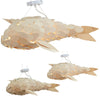 Rustic Wooden Pendant Lights Fish Lampshade Lantern Hanging Ceiling Light Room