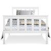 White Solid Wooden Bed Frame 3ft 4ft6 Wood Single Double Size Bed