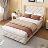 Luxury Upholstered Single Bed with Slatted Frame & Elegant Headboard Button Pink
