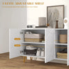 Freestanding Storage Cabinet with Adjustable Shelves for Living Room