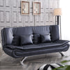 Leather 3 Seater Sofa Bed Couch 2 IN 1 Convertible Sofa Recliner Sleeper Bed New