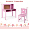 Kids Desk and Chair Set Wooden Children Study Table &Chair Writing Table Set