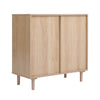 1 Door 2 Shleves 4 Drawer Sideboard Unit Storage Cabinet Compact Cupboard Rattan