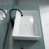 Bathroom Wash Basin Ceramic Countertop Rectangle Large White Sink 510x365mm