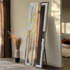 Rectangle Wall Full Length Mirror Crushed Diamond Crystal Bevelled Full Body