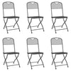 LAPOOH 7 Piece Garden Dining Set Anthracite Metal Mesh,Patio Dining F1H2
