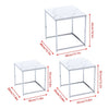 Nest Of 3 Nested Nesting Tables Side End Coffee Table Wooden for Living Room