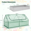 Metal Raised Planter Box Kit Outdoor Planter Bed with Protective Cover-Green