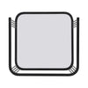 Nesting Coffee Table Side Table with Drawer High-Gloss Tabletop Square Set of 2