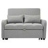 2 Seater Sofa Bed, Convertible Bed Settee Fabric Loveseat Sofa Couch, Grey