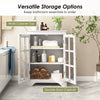 Bathroom Floor Cabinet Freestanding Display Storage Cabinet w/ Doors