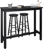 WOLTU Dining Table Set Bar Table & Stools Breakfast Bar Table 2 Round Bar Stools