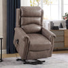 Recliner Armchair Electric Lift & Tilt Assist Chair Faux Leather Grey Mocha