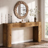 63-Inch Solid Wood Console Table, Farmhouse Entryway Sofa Table Behind Couch