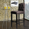 Upholstered Bar Stool Kitchen High Chair Pub Barstool Padded Seat with Backrest