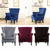 Fireside Fabric Occasional Armchair Padded Seat Sofa Lounge Shell WingBack Chair
