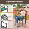 2X Stackable Garden Patio Chairs Outdoor Dining Chairs Cast Aluminum w/Armrests