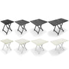 Wood Grain Square Folding Dining Table 2-4 Person SpaceSaving Kitchen Table Cafe