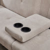 Sofabed 3 Seater Cup Holder Table Click Clack Recliner Settee Couch Sofa Sleeper
