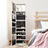 360 Rotating Mirrored Jewelry Cabinet Free Standing Jewelry Armoire With Lock