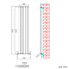 Horizontal Vertical Radiator Flat Panel Oval Column Heating Rad 1800/1600/600