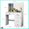 Vanity Dressing Table Makeup Desk With 5 Drawers Hollywood LED Lighted Mirror